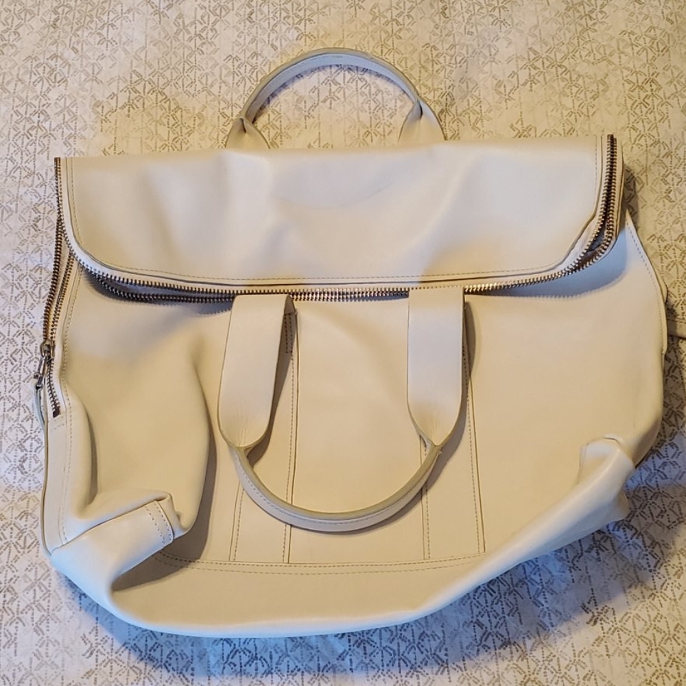 3.1 Phillip Lim 31 Hour Foldover Bag White - EUC